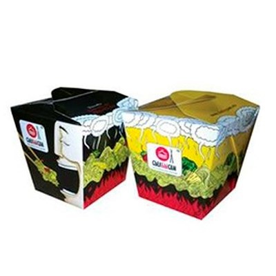 Коробочка для китайской лапши с замком, с алюминиевым покрытием (700 мл) Цветность: 4+0