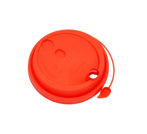 Крышка матовая для напитков 90 мм. ПП (красный)
